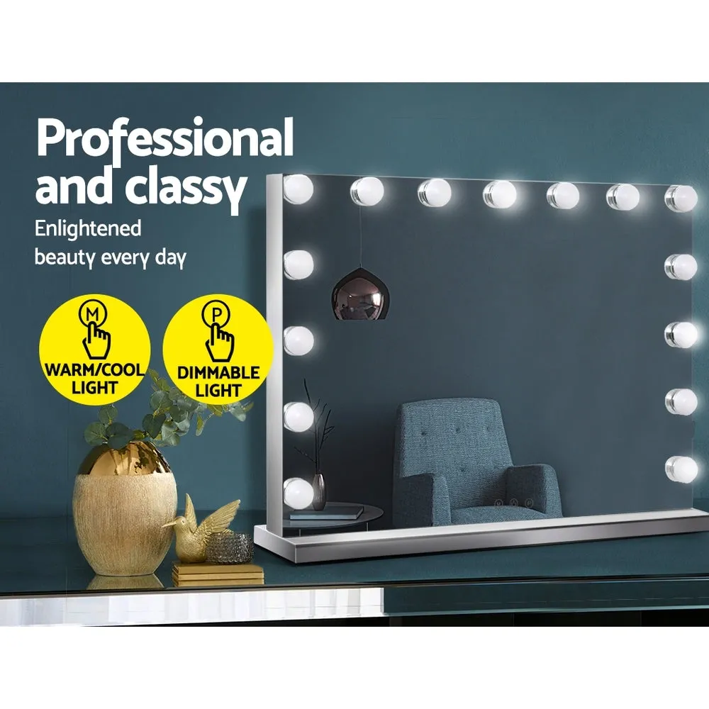 15 LED Touch Control Makeup Mirror 58x46cm - Embellir