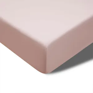 400TC Blush Bamboo Cotton Fitted Sheet | 40cm Wall | King