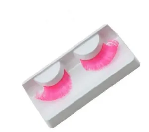 Alluring Synthetick Mink Lashes Reusable Strip False Eyelashes Hand-made Cat-Eye, Fun Color Lashes - DARK PINK
