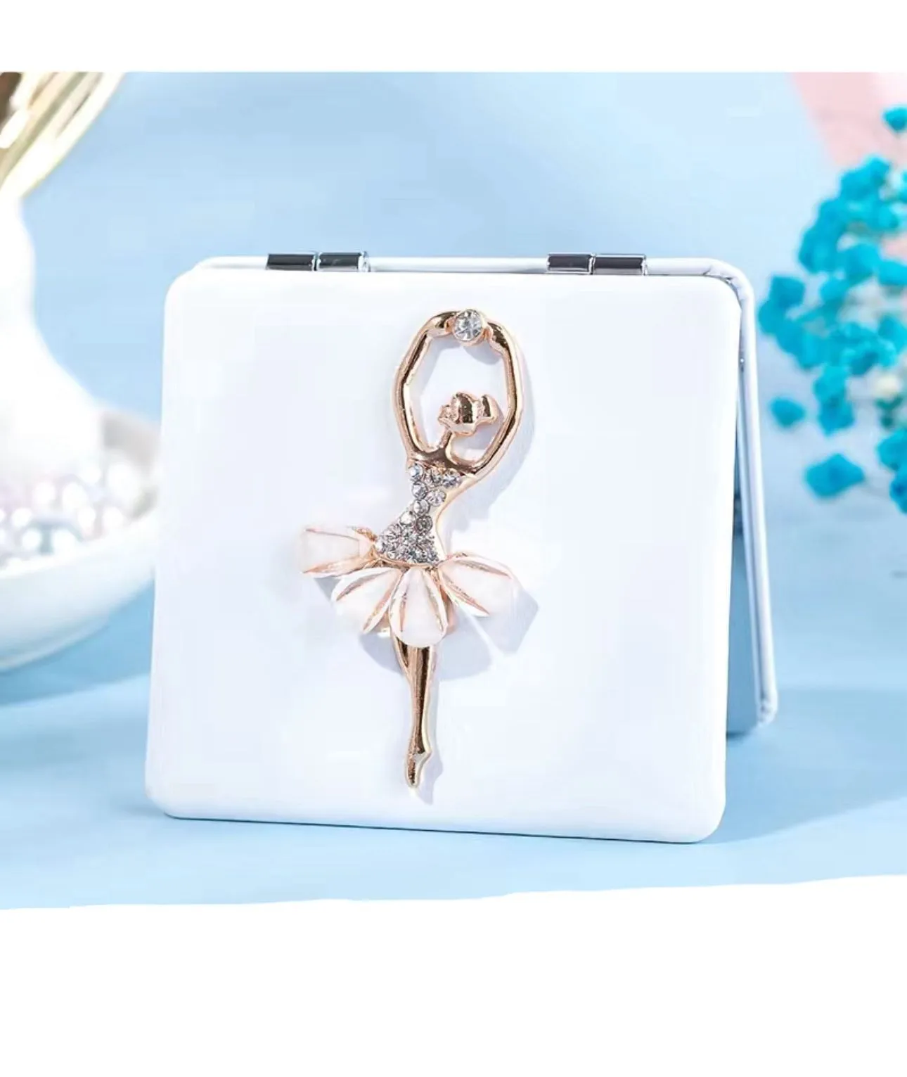 Andrea’s Deals Ballerina Makeup Magnifying Mirror 2 Sides Foldable