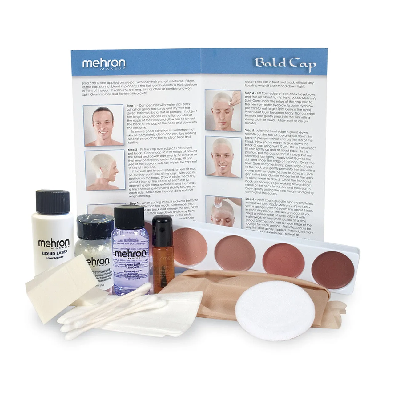Bald Cap Mehron Character Makeup Kit - Bald Cap