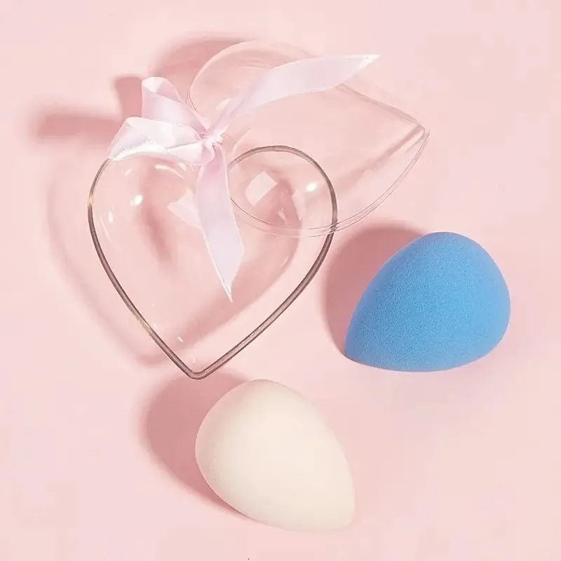 BATENG Heart-Shaped Egg Foundation Soft Makeup Beauty Tools Sponge Set Accessories Powder Puff Dry Wet Dual-Use