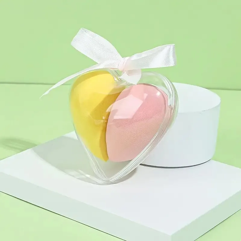 BATENG Heart-Shaped Egg Foundation Soft Makeup Beauty Tools Sponge Set Accessories Powder Puff Dry Wet Dual-Use