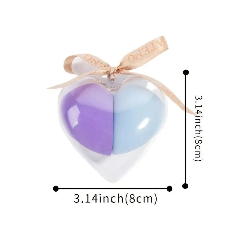 BATENG Heart-Shaped Egg Foundation Soft Makeup Beauty Tools Sponge Set Accessories Powder Puff Dry Wet Dual-Use