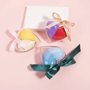 BATENG Heart-Shaped Egg Foundation Soft Makeup Beauty Tools Sponge Set Accessories Powder Puff Dry Wet Dual-Use