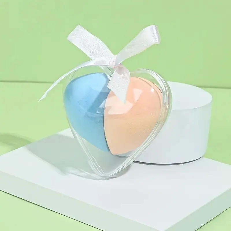 BATENG Heart-Shaped Egg Foundation Soft Makeup Beauty Tools Sponge Set Accessories Powder Puff Dry Wet Dual-Use