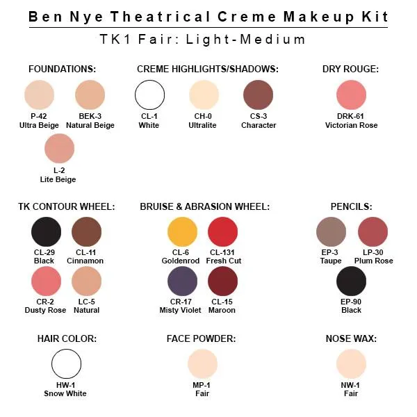 Ben Nye Theatrical Creme Makeup Kit