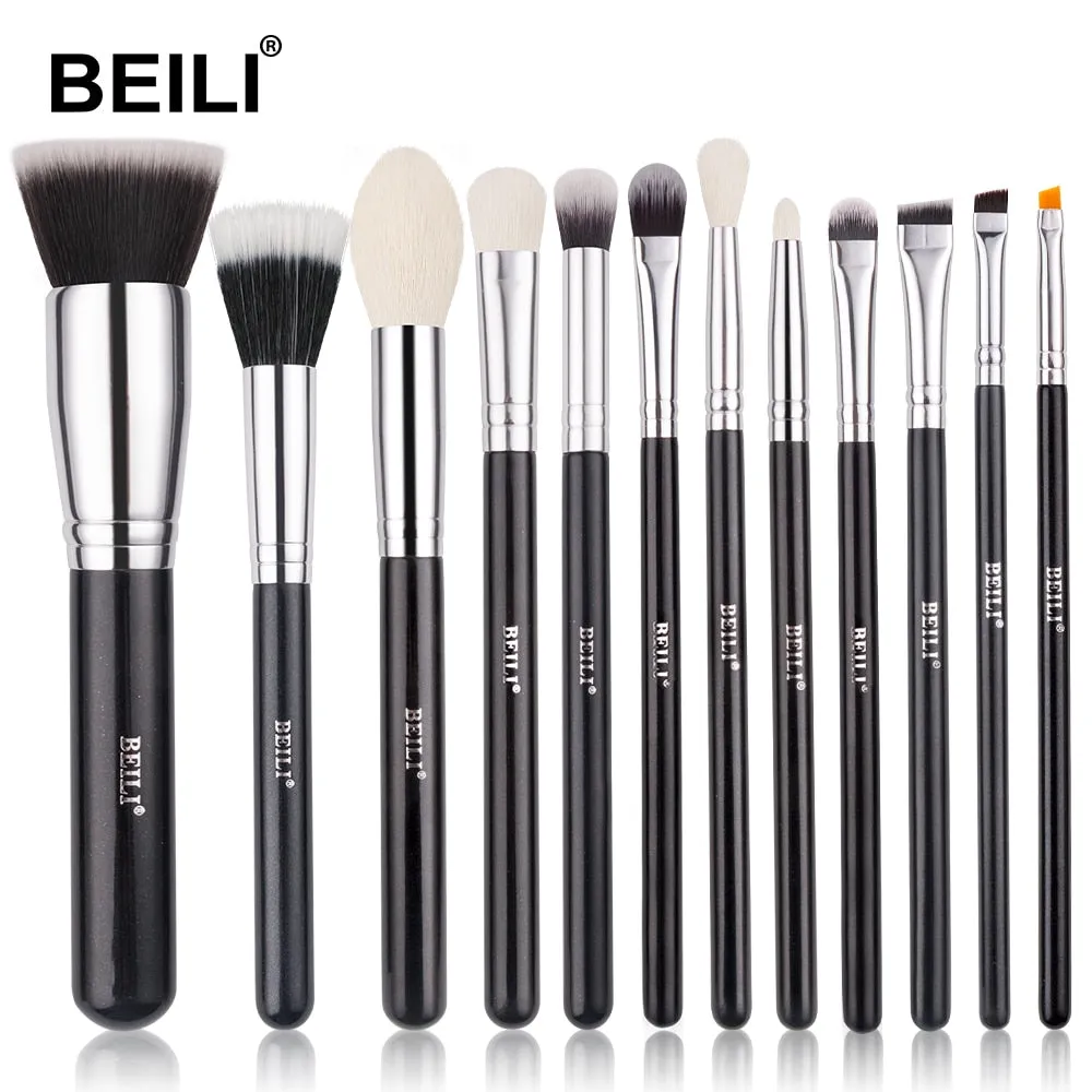 Black Makeup Brushes Set