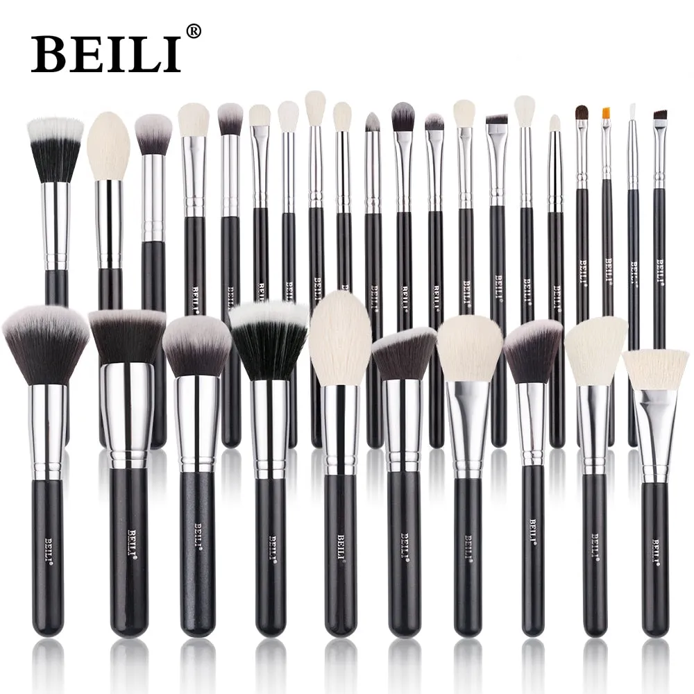 Black Makeup Brushes Set