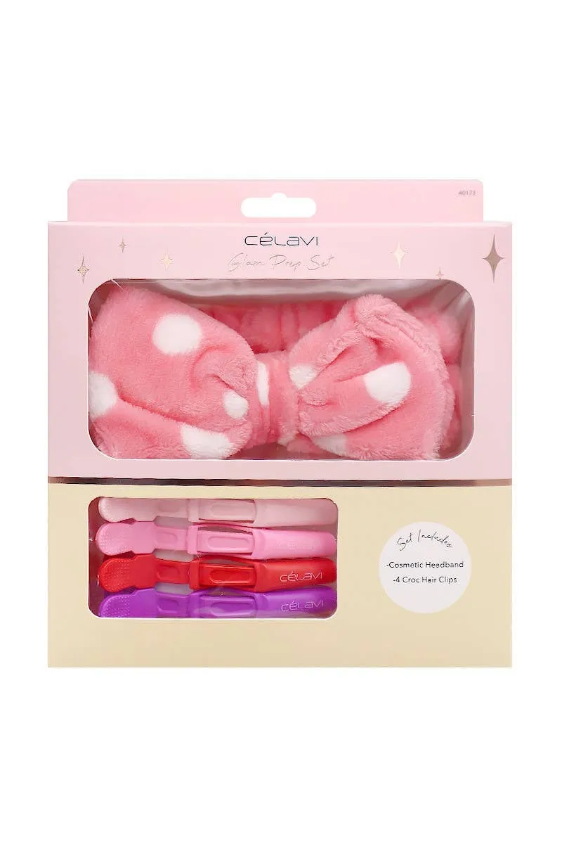 ***Bow Headband & Hair Clip Set