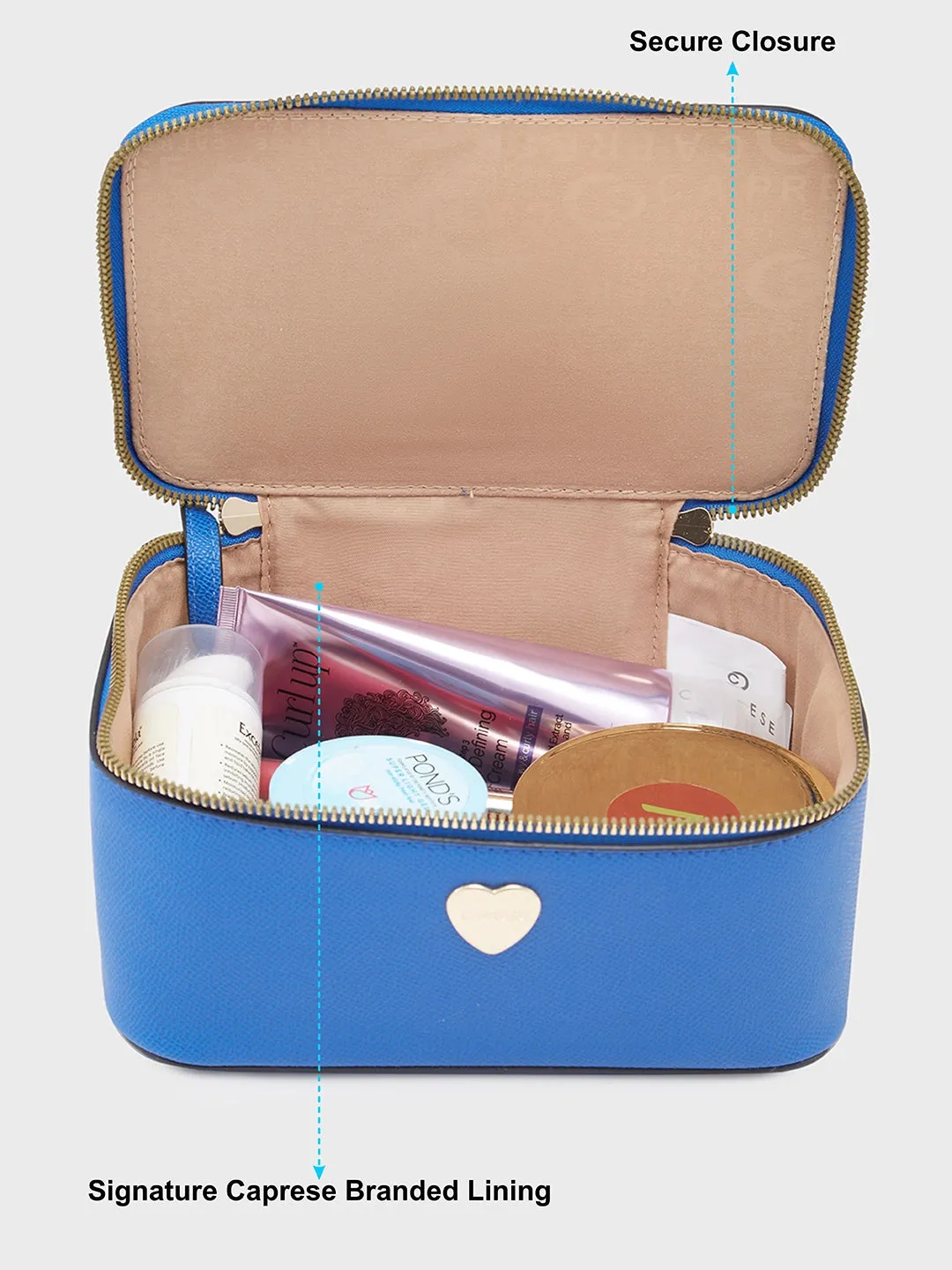Caprese Keats Vanity Medium Royal Blue Handheld Bag