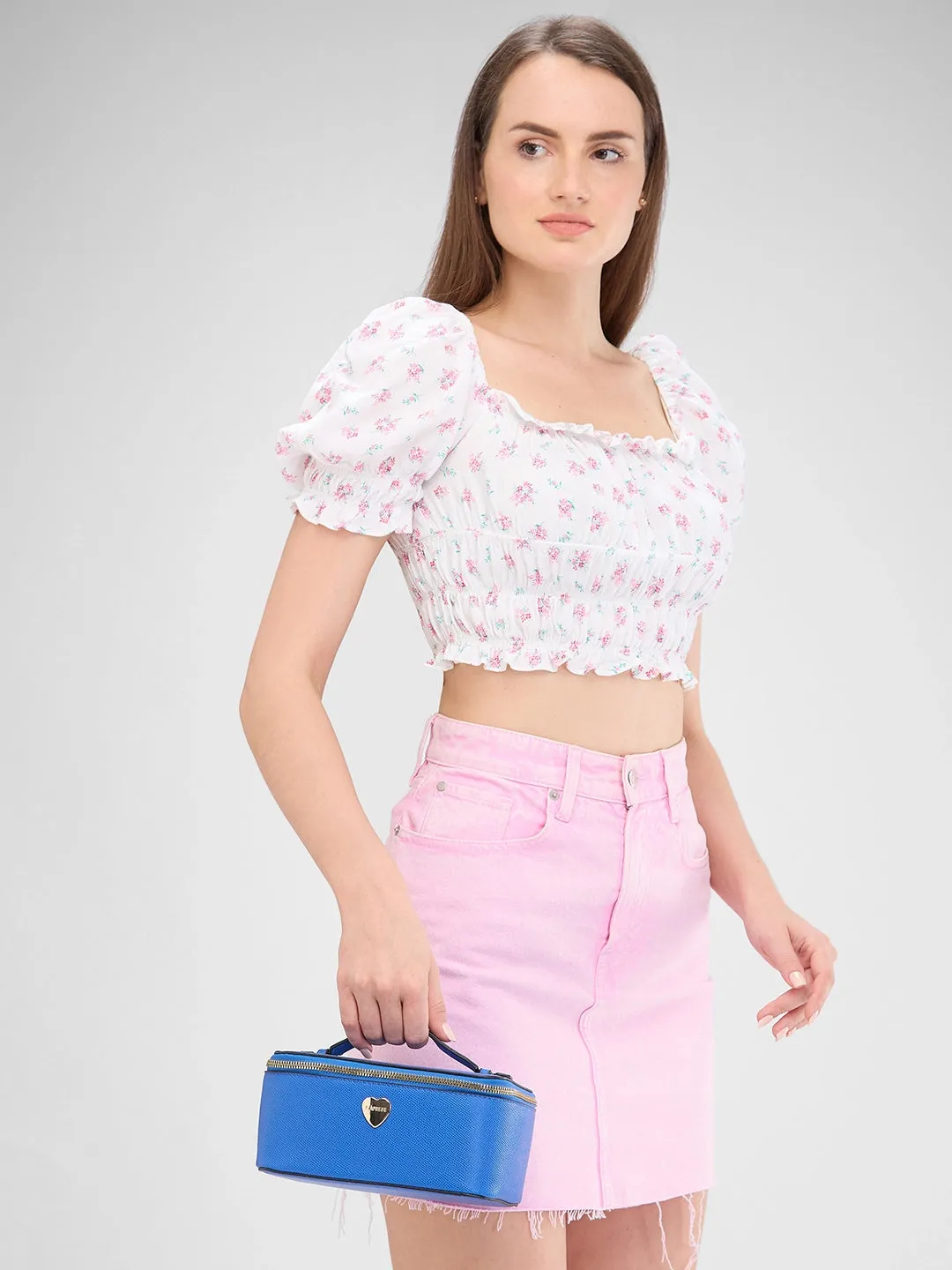 Caprese Keats Vanity Medium Royal Blue Handheld Bag