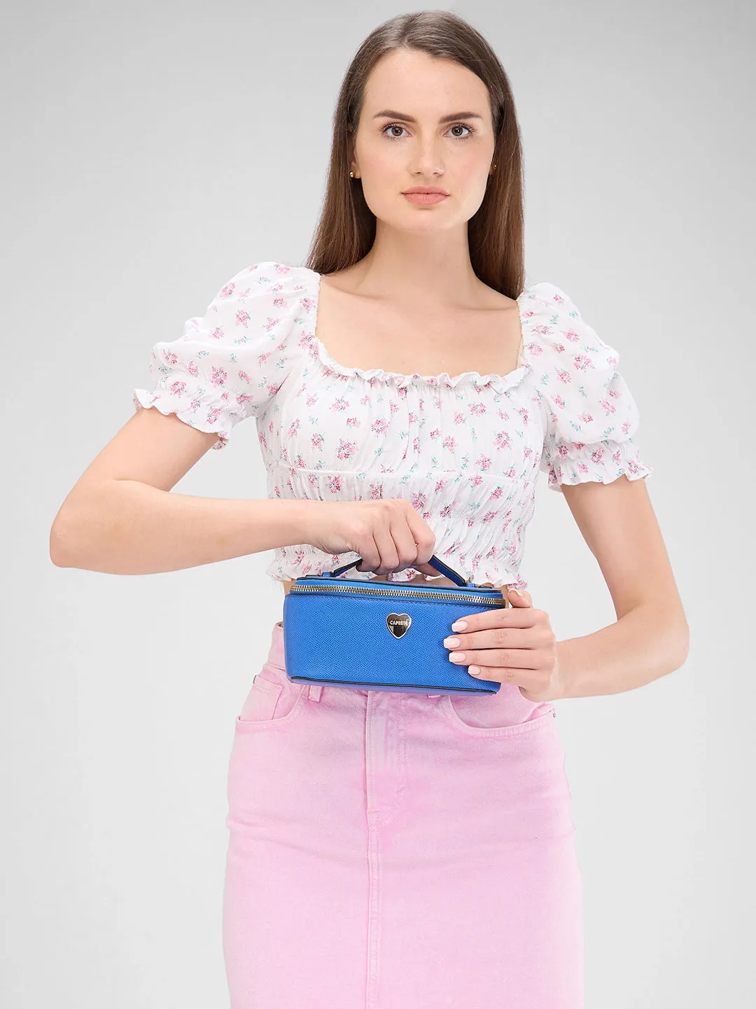Caprese Keats Vanity Medium Royal Blue Handheld Bag