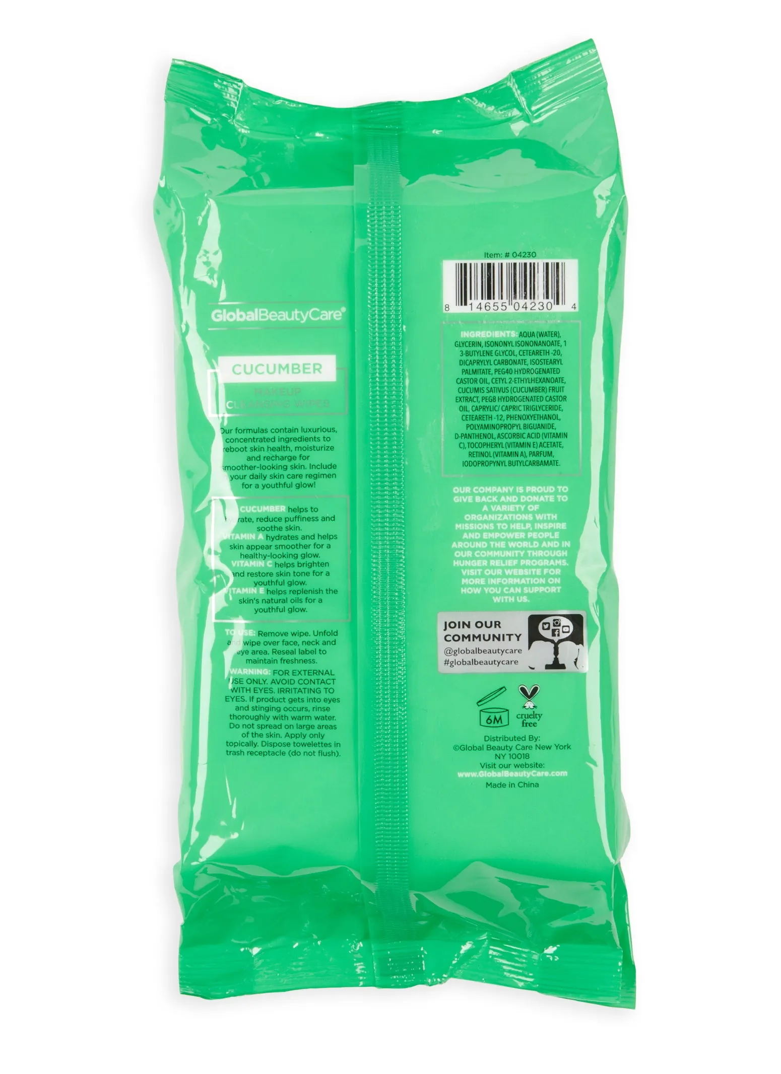 Cucumber Makeup Cleansing Wipes