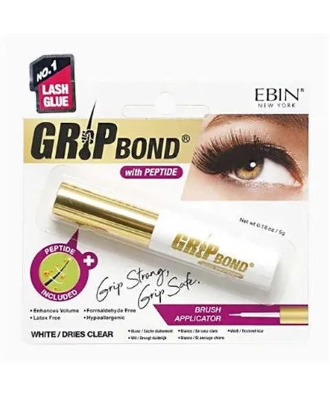 EBIN New York  Grip Bond Peptide White Lash Glue