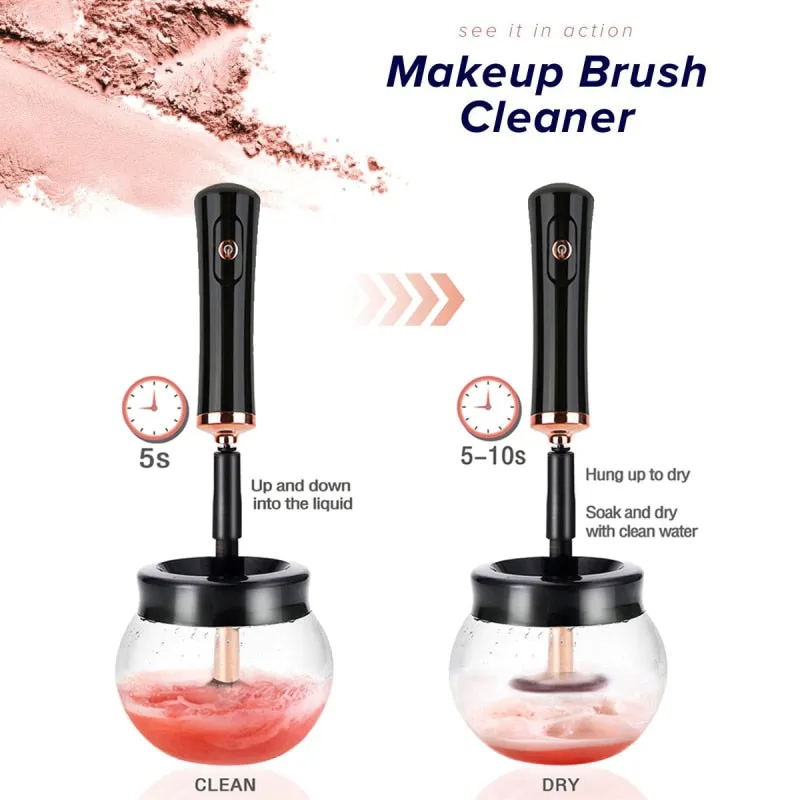 Fabulous 10 Seconds Electric Makeup Brush Cleaner Convenient Silicone Make up Brushes  Cleaning Tool Machine