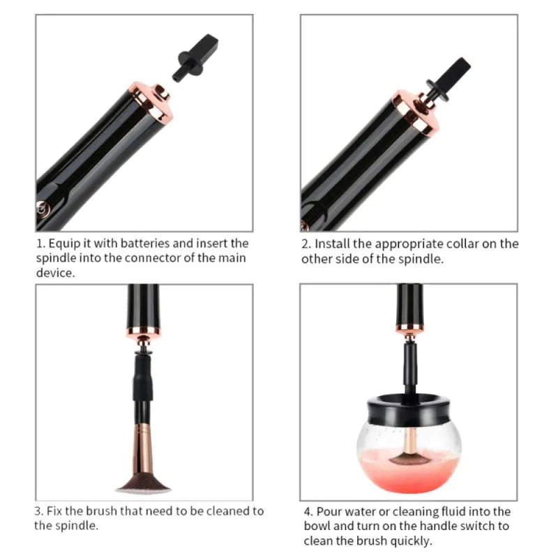 Fabulous 10 Seconds Electric Makeup Brush Cleaner Convenient Silicone Make up Brushes  Cleaning Tool Machine