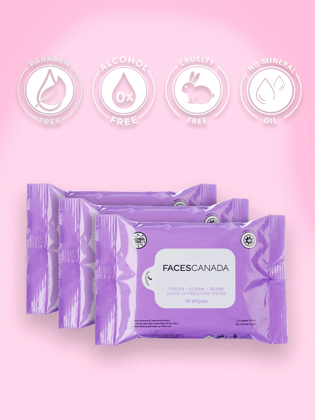 FC Fresh Clean Glow Makeup Remover Wipes 10N