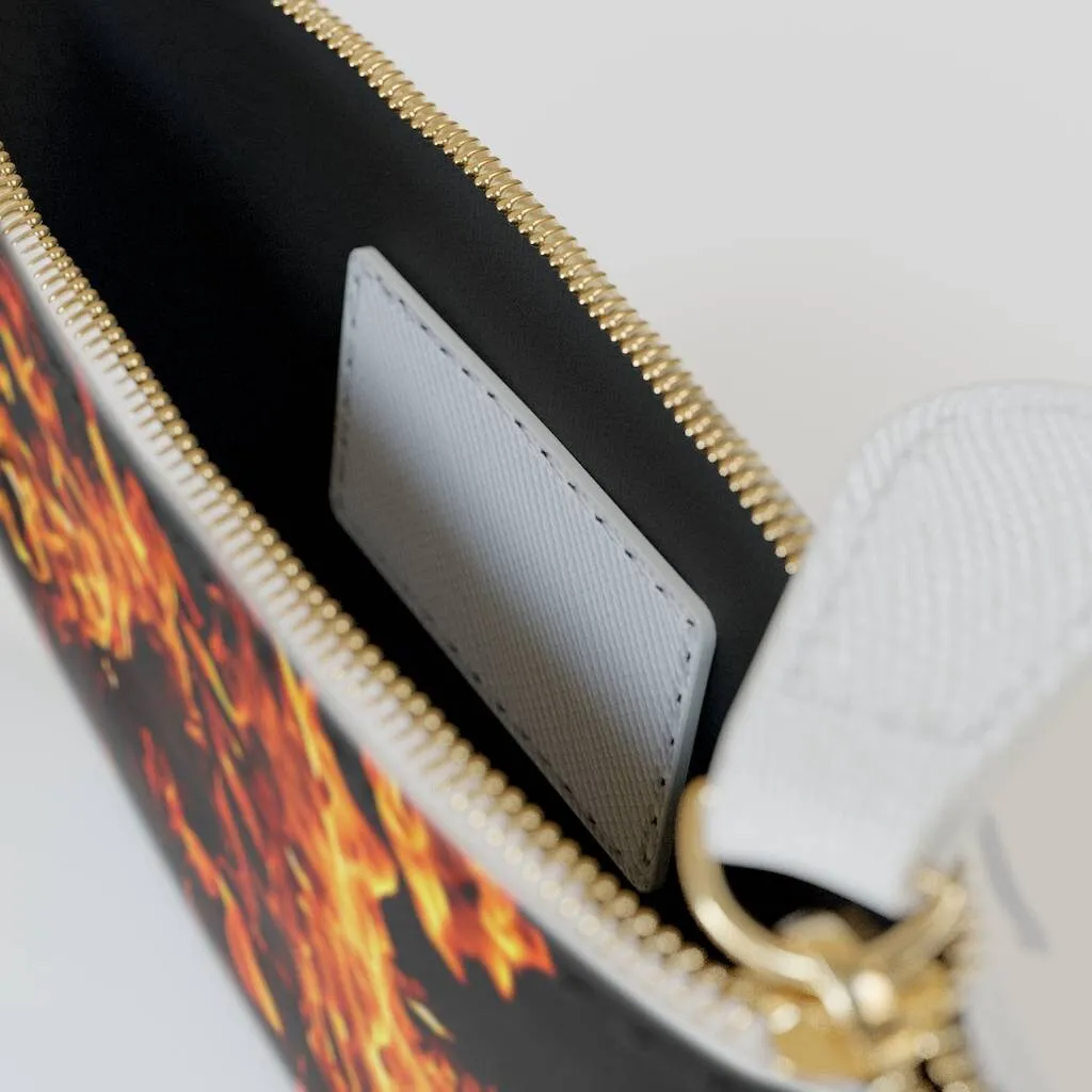 FireFlame Max faux leather Clutch Bag,makeup pouch/handbag/wallet/phone/keys holder gift for Him/Her,Valentines/mothers/birthday/anniversary