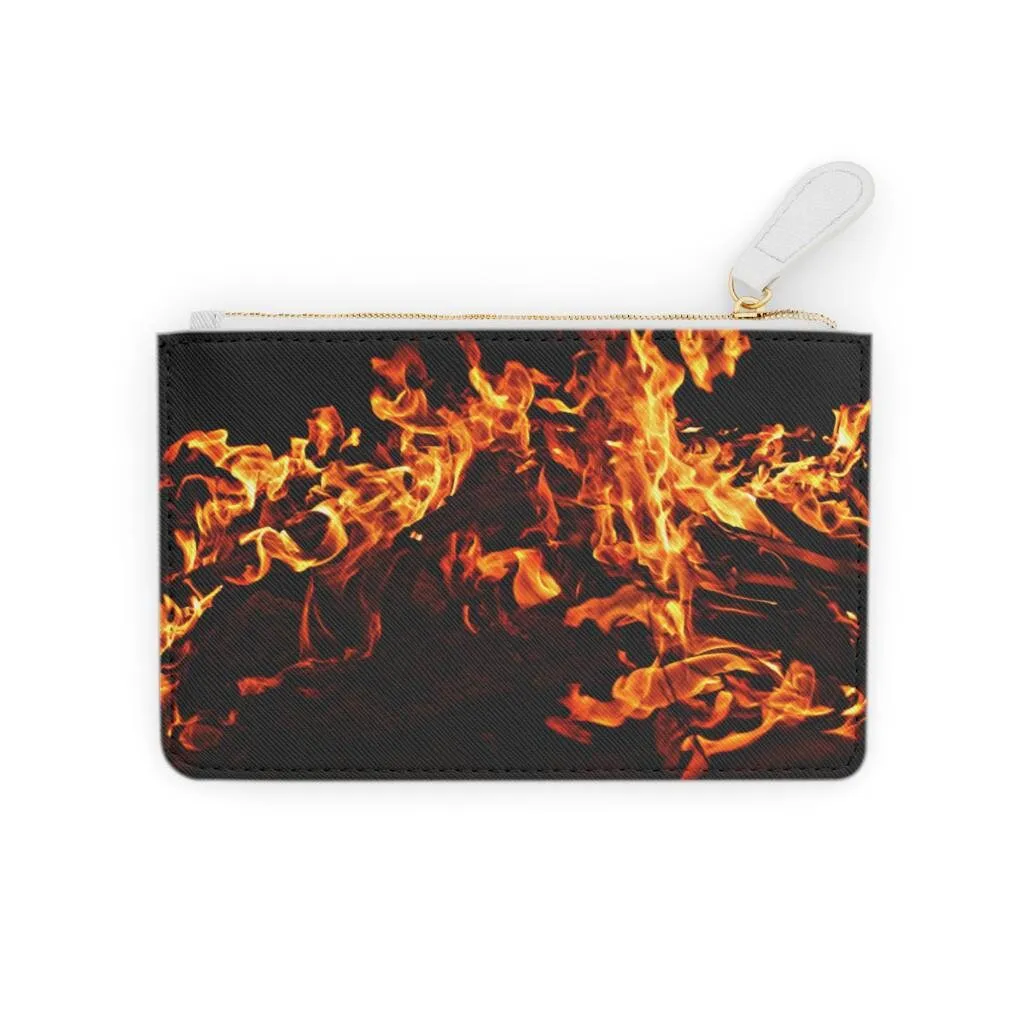 FireFlame Max faux leather Clutch Bag,makeup pouch/handbag/wallet/phone/keys holder gift for Him/Her,Valentines/mothers/birthday/anniversary
