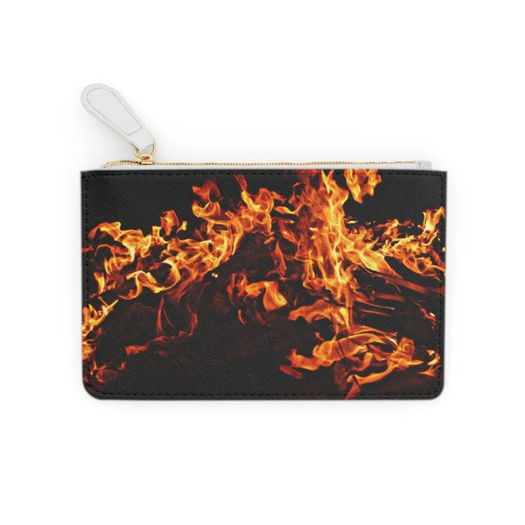 FireFlame Max faux leather Clutch Bag,makeup pouch/handbag/wallet/phone/keys holder gift for Him/Her,Valentines/mothers/birthday/anniversary