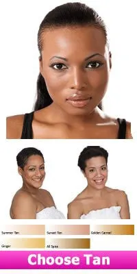 Glam Air Airbrush Water-based 0.25 fl. oz. Bottles of Foundation in 5 Assorted Tan Matte Shades (For Normal to Oily Tan/dark Olive Skin)tan