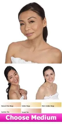Glam Air Airbrush Water-based Large 0.50 Fl. Oz. Bottles of Foundation in 5 Assorted Medium Matte Shades (For Oily to Normal Skin)