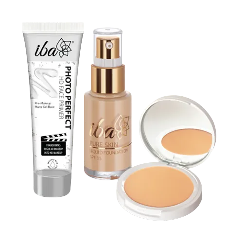 Iba Perfect Base Primer   Foundation   Compact Combo (Natural Beige)