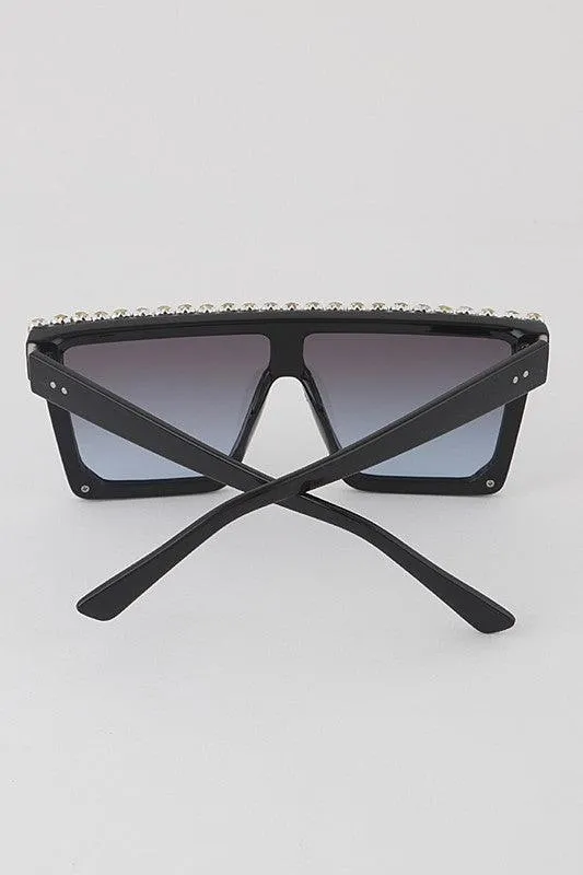 Iconic Rhinestone Brow Bar Sunglasses
