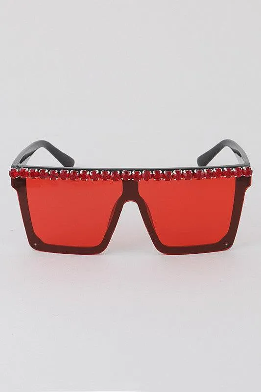 Iconic Rhinestone Brow Bar Sunglasses