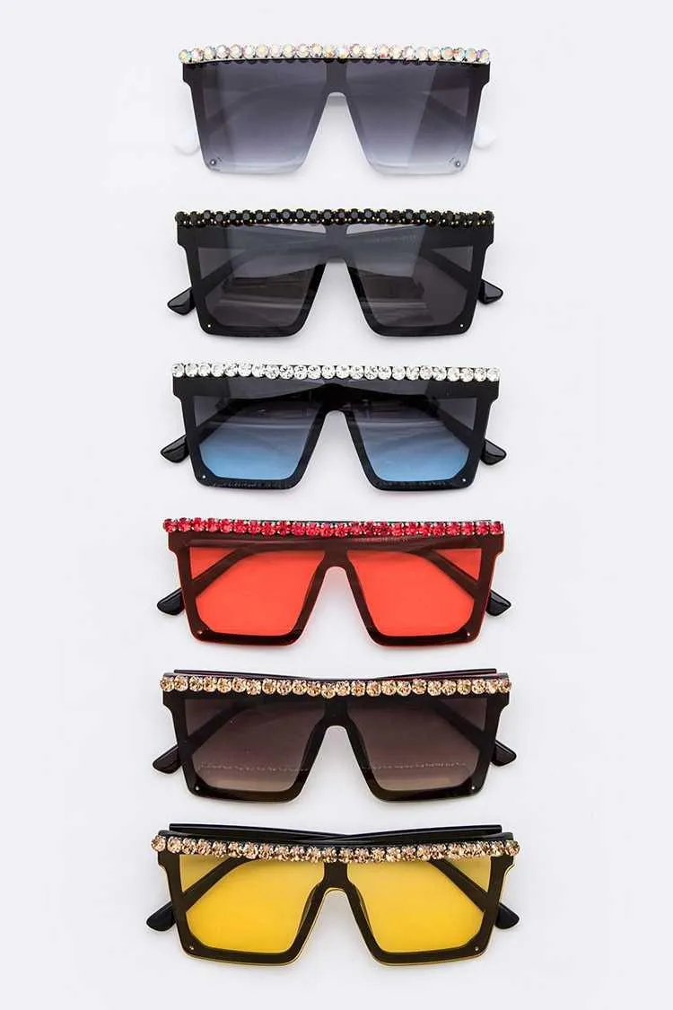 Iconic Rhinestone Brow Bar Sunglasses