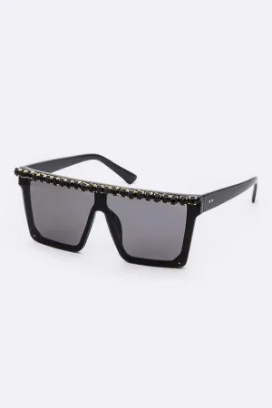 Iconic Rhinestone Brow Bar Sunglasses