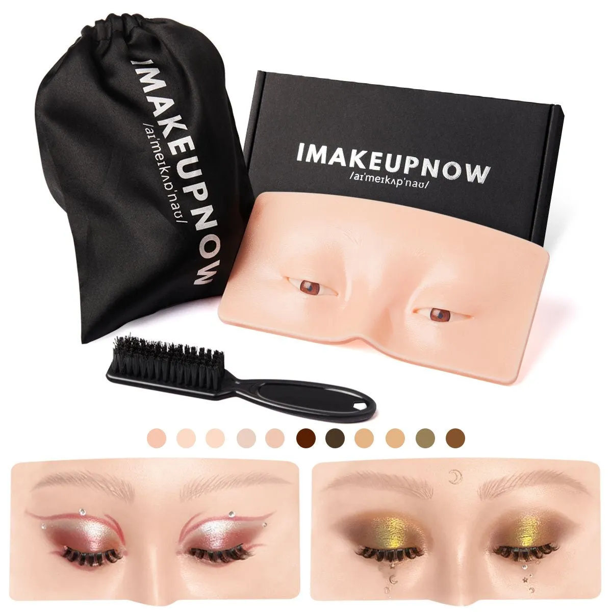Imakeupnow - Makeup Practice Face Board #1 Pale 2 - Brown Eyes