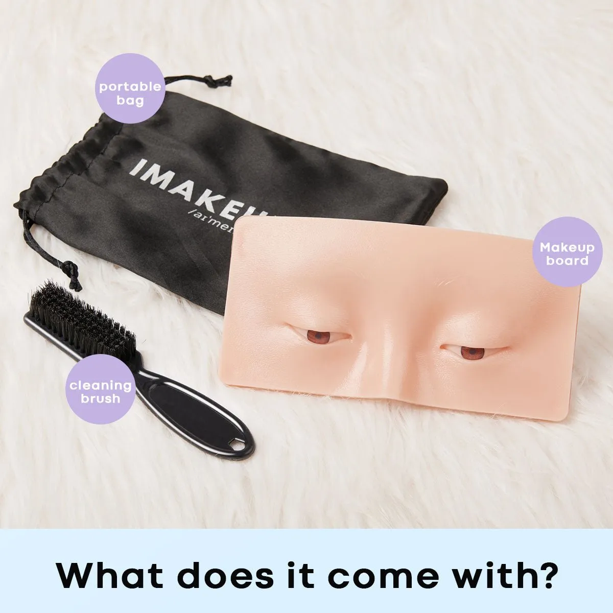 Imakeupnow - Makeup Practice Face Board #1 Pale 2 - Brown Eyes