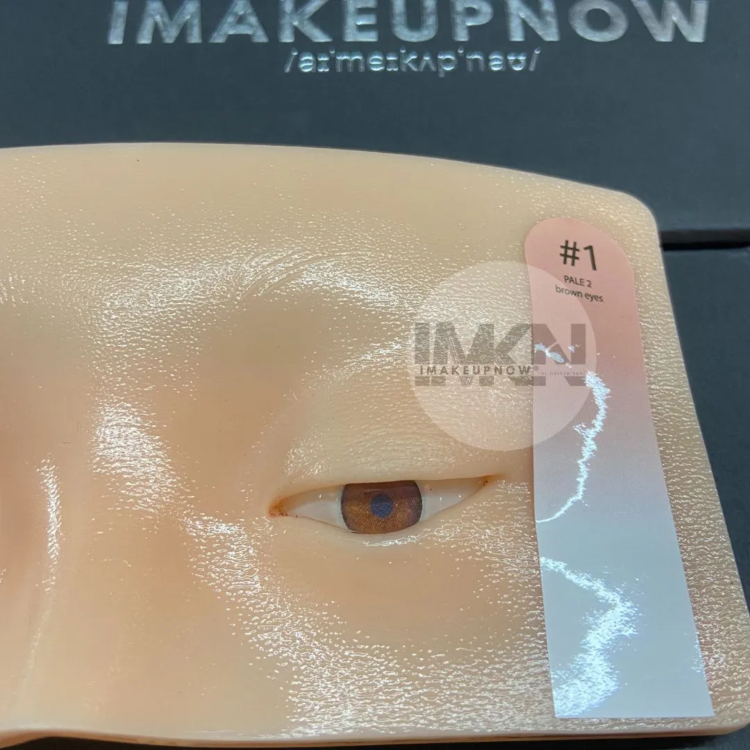 Imakeupnow - Makeup Practice Face Board #1 Pale 2 - Brown Eyes