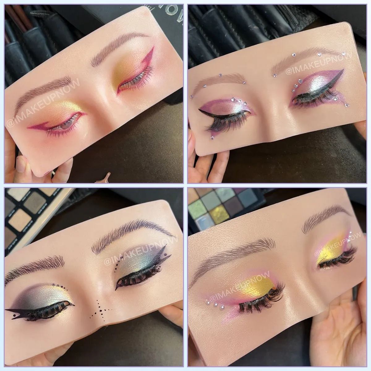 Imakeupnow - Makeup Practice Face Board #1 Pale 2 - Brown Eyes
