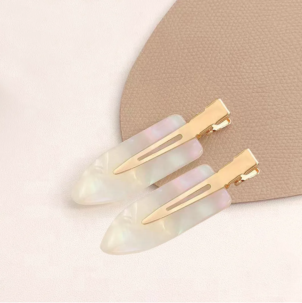 JBextension No-bend Hair Clips No-crease Hair Clips Styling Duck Bill Clips No-dent Alligator Hair Barrettes for Salon Hairstyle Hairdressing Bangs Waves Women Girl Makeup Application 2 Pcs