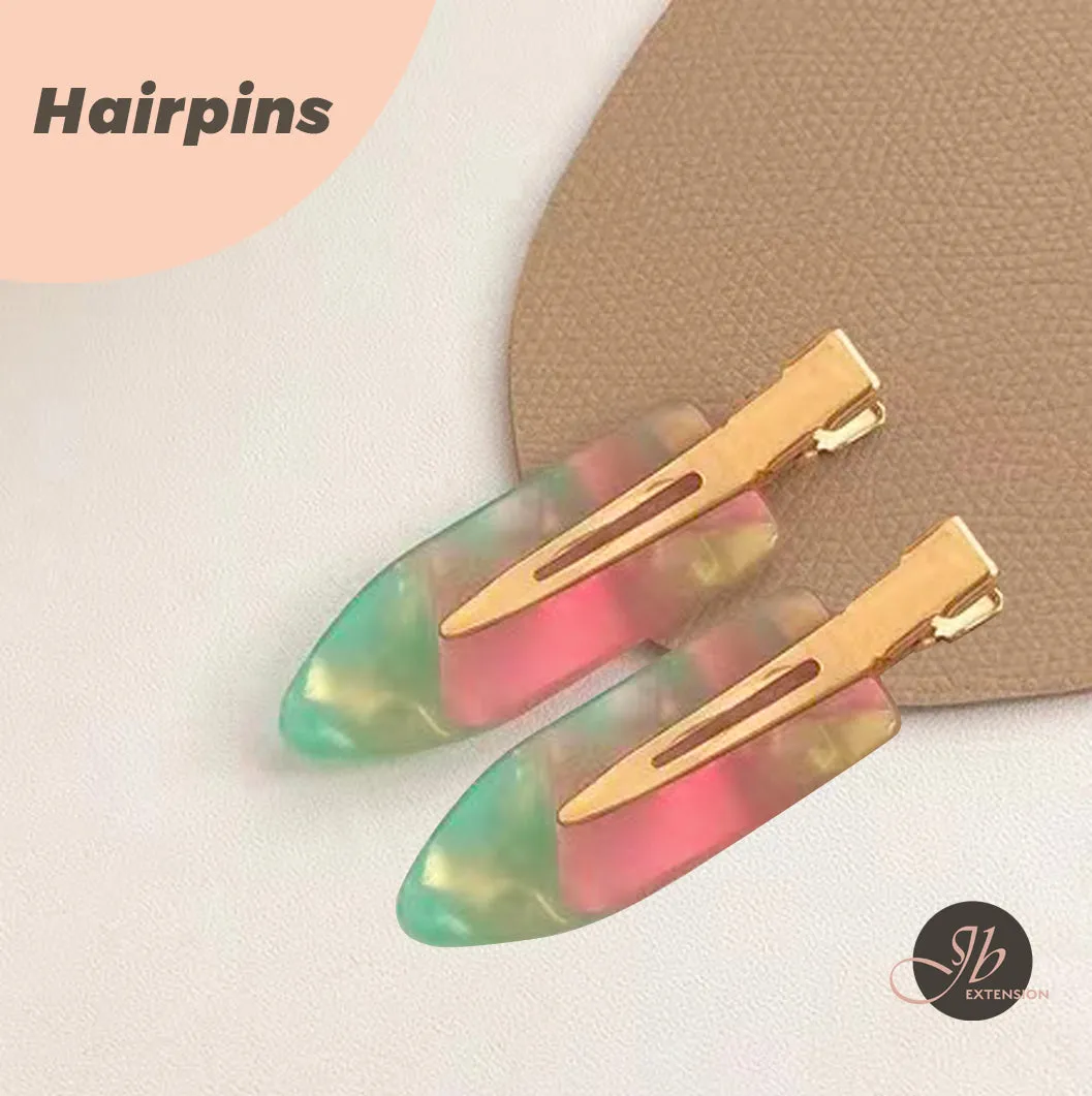 JBextension No-bend Hair Clips No-crease Hair Clips Styling Duck Bill Clips No-dent Alligator Hair Barrettes for Salon Hairstyle Hairdressing Bangs Waves Women Girl Makeup Application 2 Pcs
