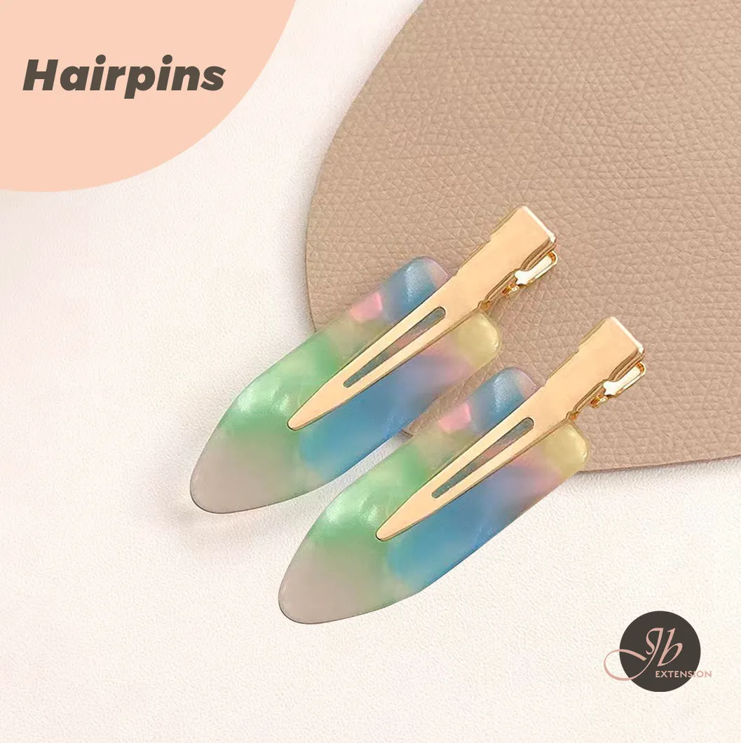JBextension No-bend Hair Clips No-crease Hair Clips Styling Duck Bill Clips No-dent Alligator Hair Barrettes for Salon Hairstyle Hairdressing Bangs Waves Women Girl Makeup Application 2 Pcs