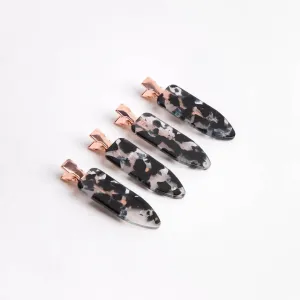 Kitsch: Creaseless Clips 4pc Set - Black Terrazzo