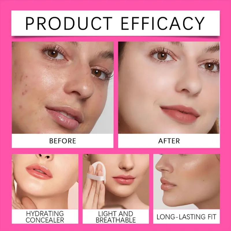 Last Day-Buy 1 Get 1 Free with FREE MAKEUP BRUSH!!Hydrating Cream Foundation