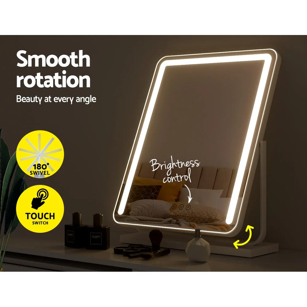 LED Hollywood Vanity Mirror 40x50cm Touch 180° Rotation Embellir