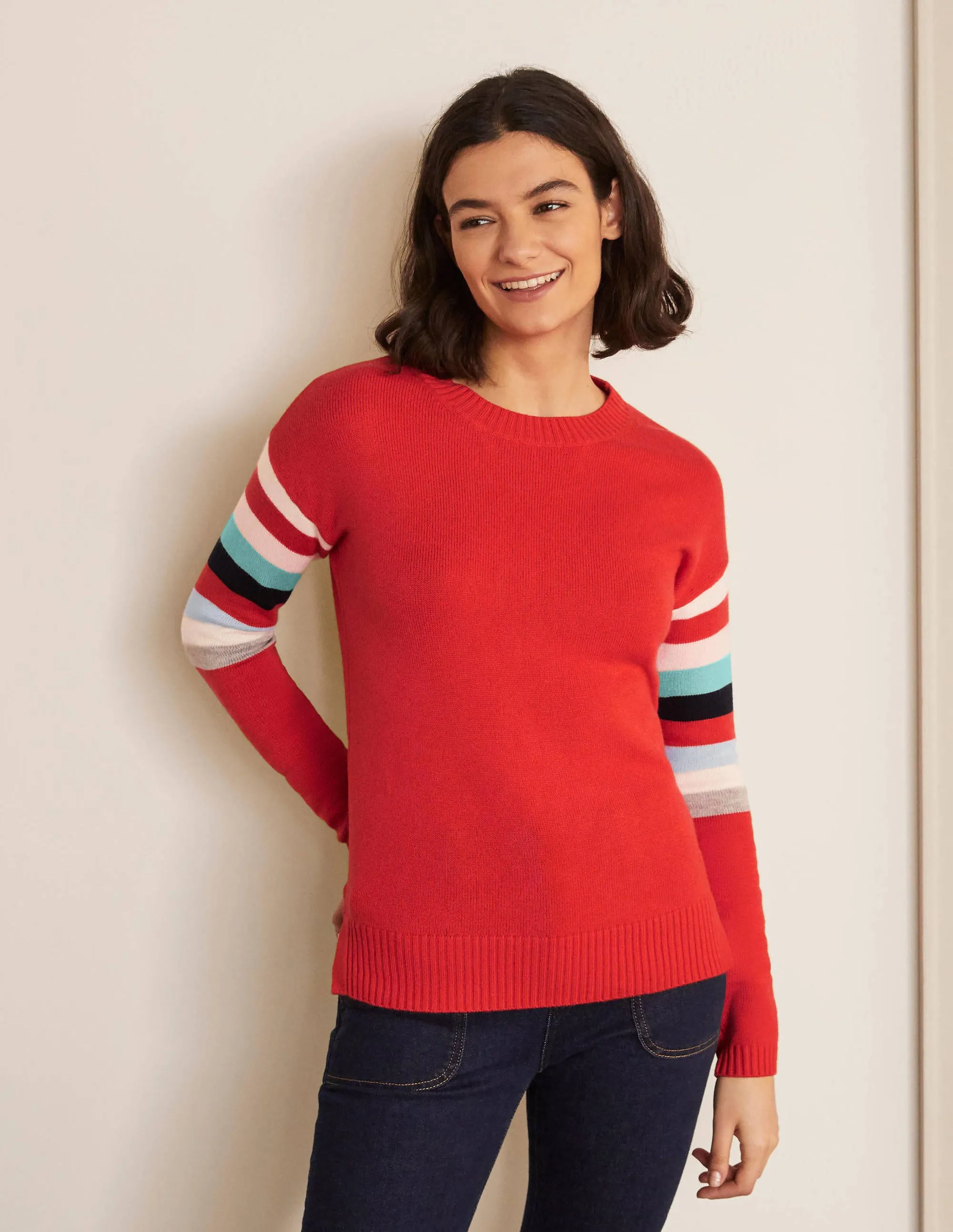 Lennox Relaxed Jumper-Cherry Red