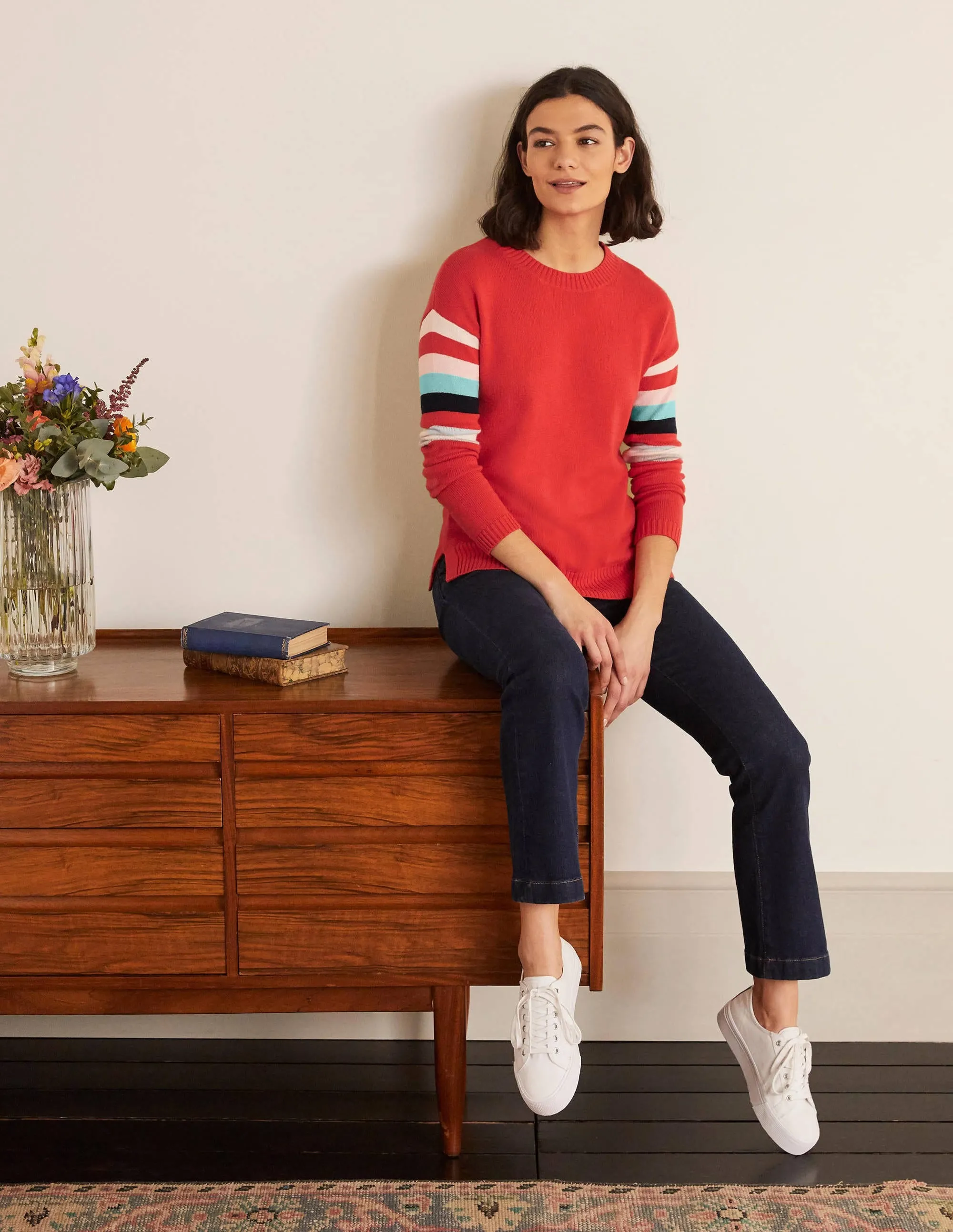 Lennox Relaxed Jumper-Cherry Red