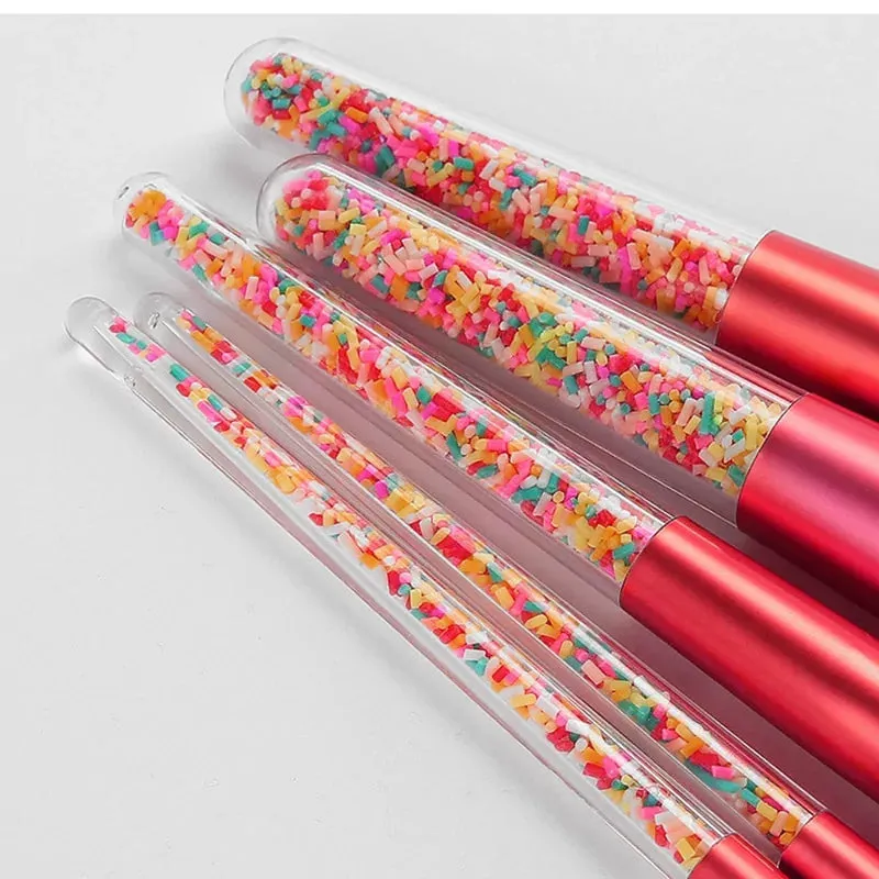 Lollipop Candy Unicorn Crystal Makeup Brushes Set