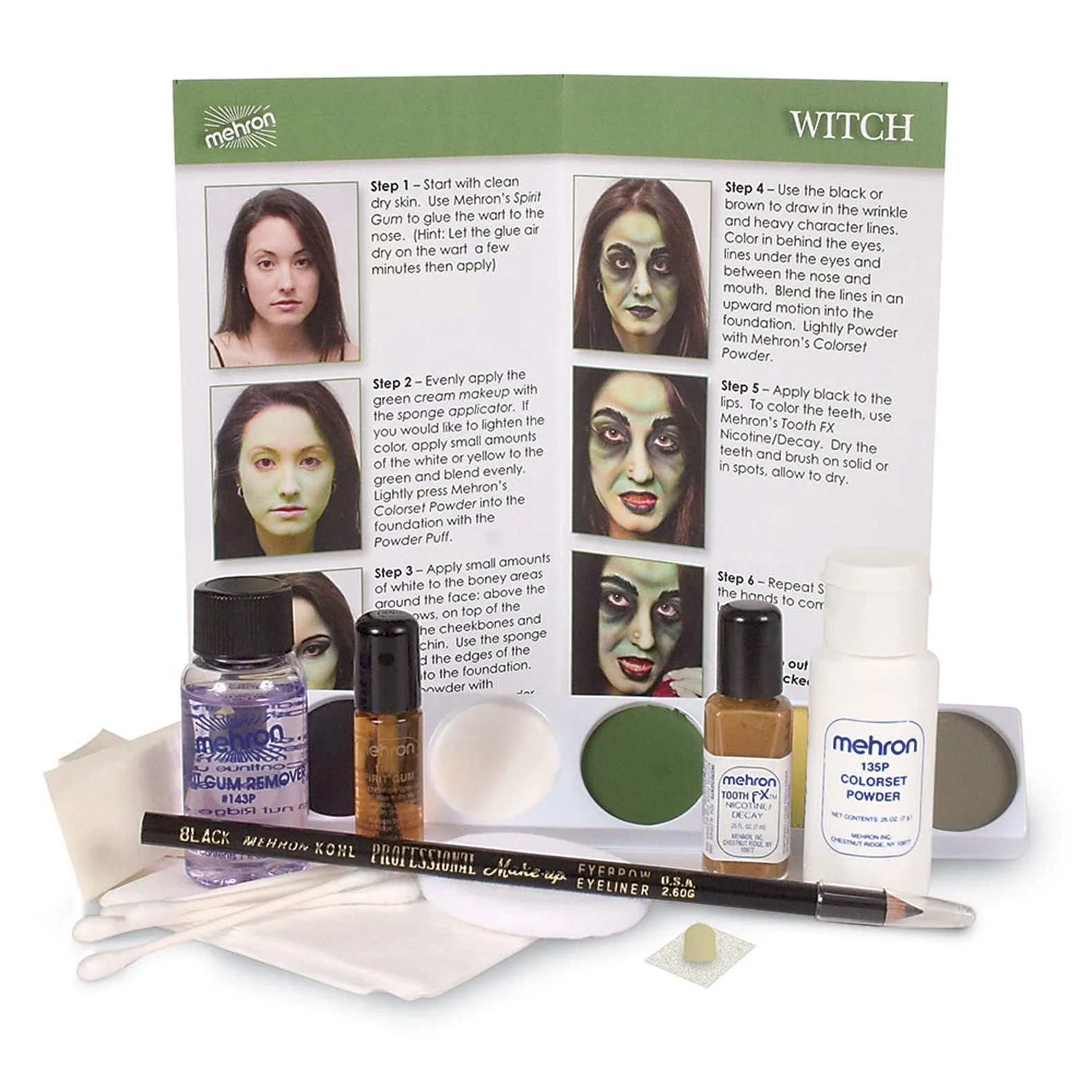 Mehron Character Makeup Kit Witch