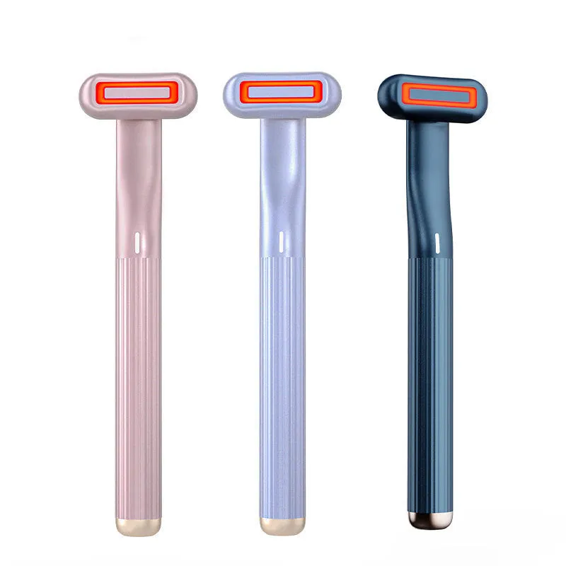 New 360° Rotary Face & Eye Massage Wand – Red LED & Therapeutic Warmth
