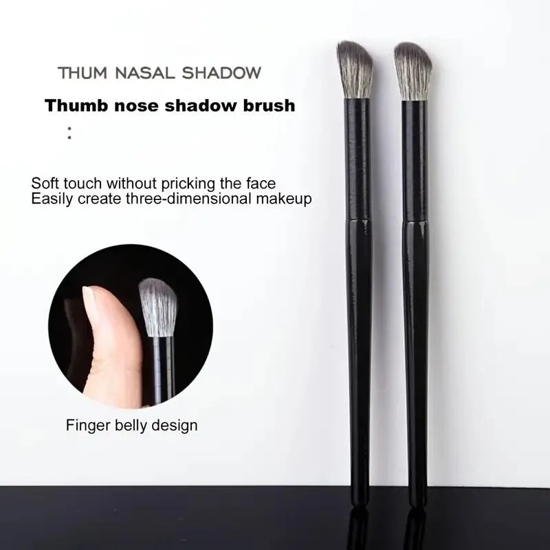 Nose Shadow Brush Angled Contour Makeup Brushes Face Bronzer Flat Nose Silhouette Eyeshadow Smudge Cosmetic Blending Make Up Tools