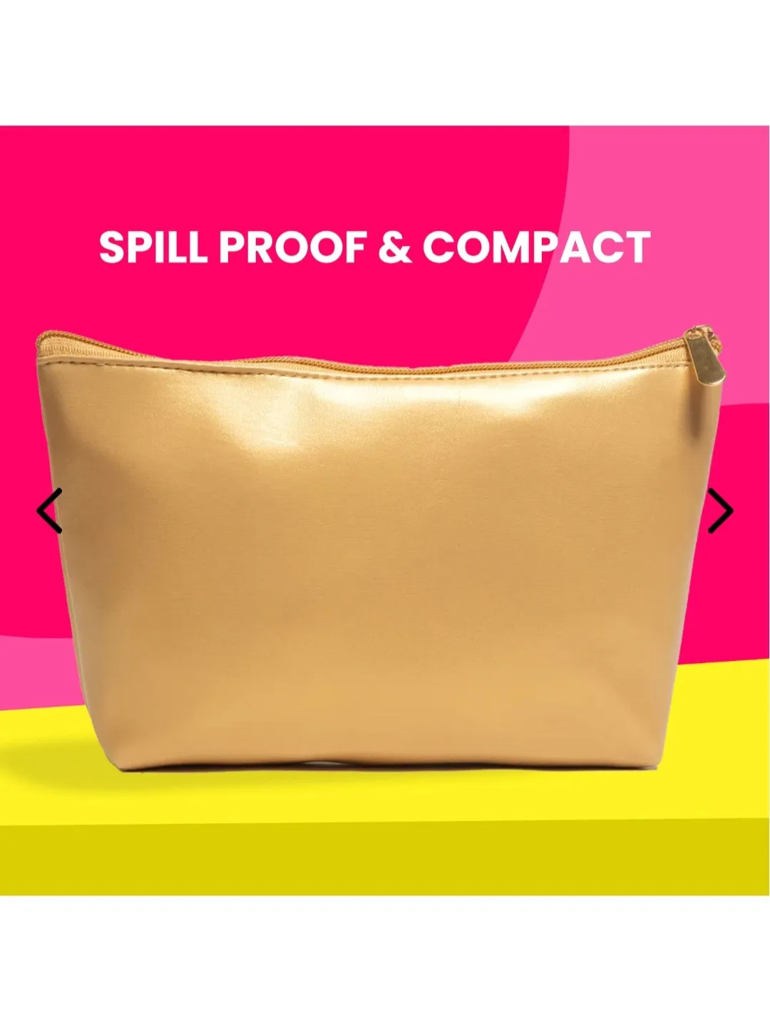 NY Bae Gold Makeup Pouch