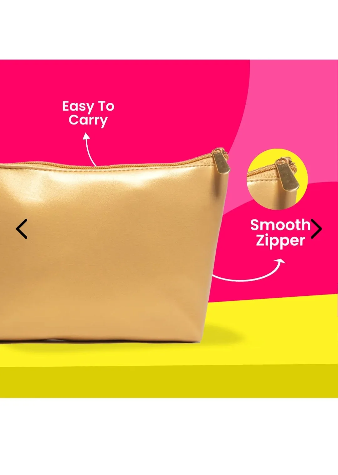NY Bae Gold Makeup Pouch